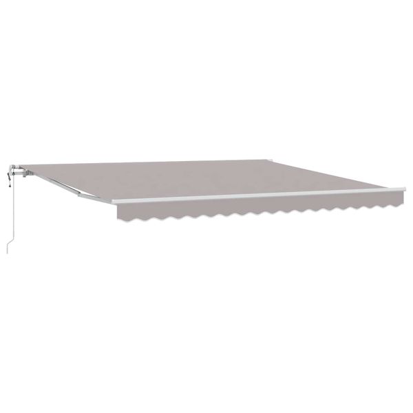 vidaXL Sklopná markíza Svetlosivá 400 × 300 cm Tkanina a hliník