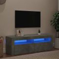vidaXL TV skrinka s LED svetlami betónová sivá 120x35x40 cm