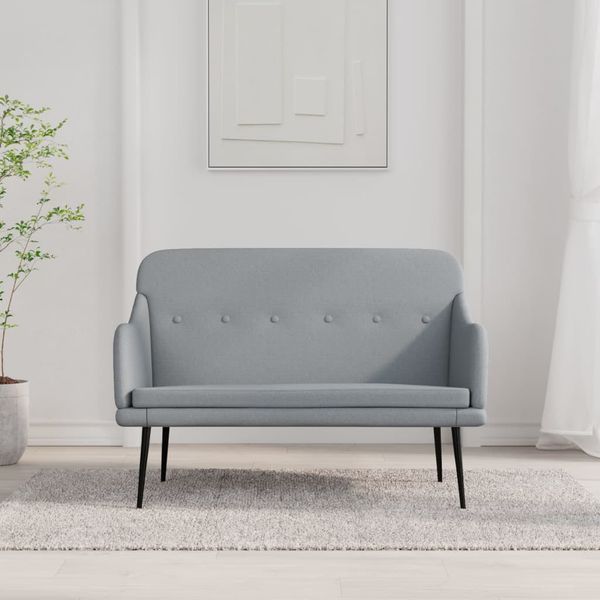 vidaXL Lavička bledosivá 110x76x80 cm látka