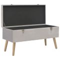 vidaXL Lavica s úložným priestorom 80 cm sivá zamat