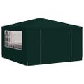 vidaXL Profesionálny párty stan+bočné steny 4x4 m, zelený 90 g/m²