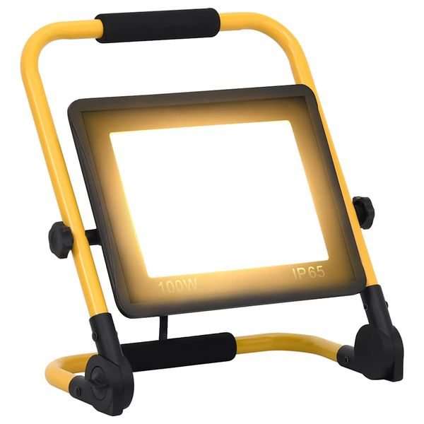 vidaXL LED reflektor s rukoväťou 100 W teplé biele svetlo