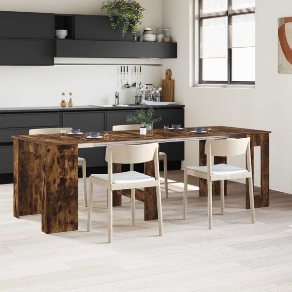 vidaXL Jedálenský stôl 240 x 85 x 75 cm Kompozitné drevo Dymový dub
