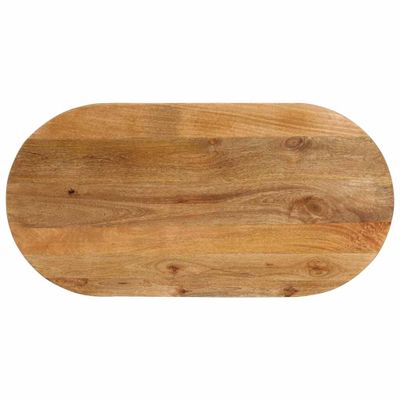 vidaXL Stolová doska 140x60x2,5 cm oválna masívny mangovník