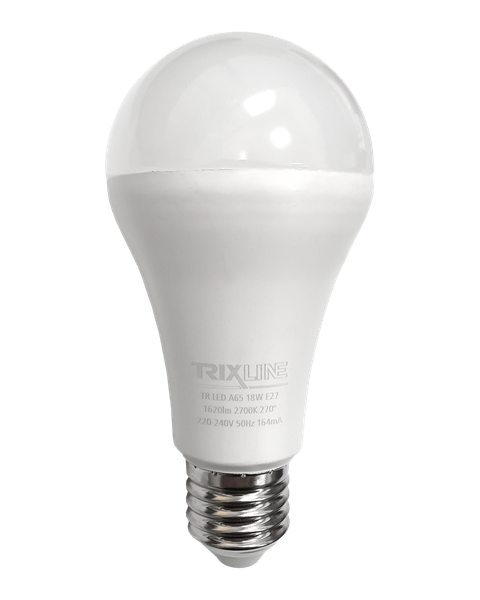 LED žiarovka Trixline 18W 1620lm E27 A65 teplá biela