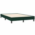 vidaXL Posteľný rám boxsping bez matracom tmavozelený 120x210 cm zamat