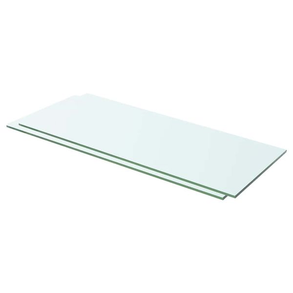 vidaXL Poličky 2 ks panel z priehľadného skla 60x20 cm