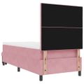 vidaXL Posteľ s pružinovým rámom Ružová 200 x 90 cm Zamat