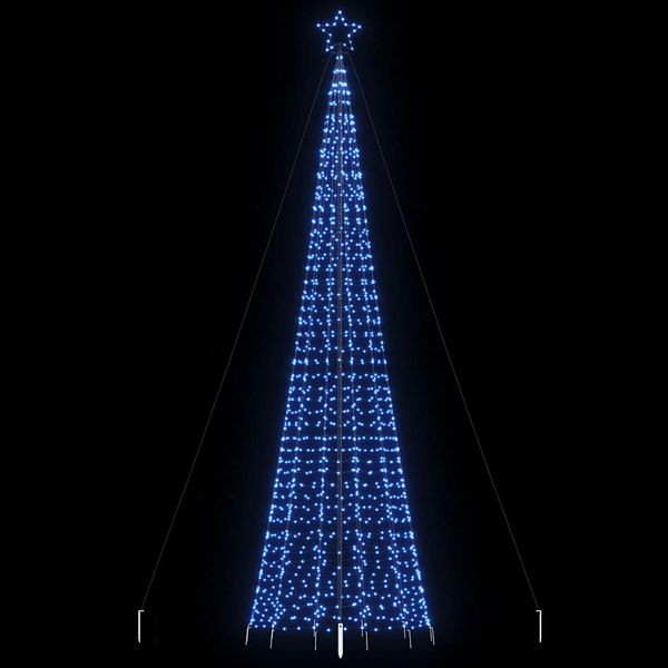vidaXL LED vianočný stromček s hrotmi 1534 LED modré 500 cm