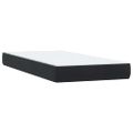 vidaXL Posteľný rám boxspring s matracom a LED čierny 90x220 cm zamat