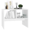 vidaXL Príručný stolík biely 60x40x45 cm drevotrieska