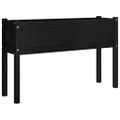 vidaXL Záhradné kvetináče 2 ks čierne 110x31x70 cm borovicový masív