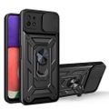 Puzdro Defender Slide pre Samsung Galaxy A22 5G čierne
