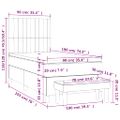 vidaXL Boxspring posteľ s matracom tmavohnedá 90x190 cm látka