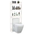 vidaXL Toaletný stojan biely 63x26x171 cm masívna borovica