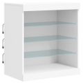 vidaXL Komoda s LED svetlami biela 181,5x37x67 cm