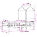vidaXL Posteľný rám so strieškou biela 80x200 cm borovicový masív