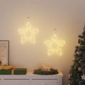 vidaXL Vianočné osvetlenie Star Silhouette 2 ks 50LED diód Teplá biela