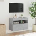 vidaXL TV nástenná skrinka s LED svetlami betónovo sivá 60x30x40 cm