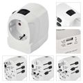 Cestovný univerzálny adaptér do zahraničia (USA, Ázia, Afrika), 1×USB-C, 1×USB-A