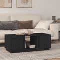 vidaXL Konferenčný stolík čierny 110x50x40 cm borovicový masív