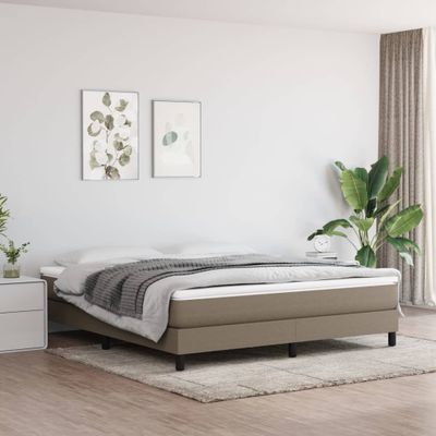 vidaXL Matrac s taštičkovými pružinami stredná tvrdosť sivohnedý 160x200x20 cm látka