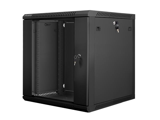 Nástenný rack 19' 12U 600X600mm čierny flat pack