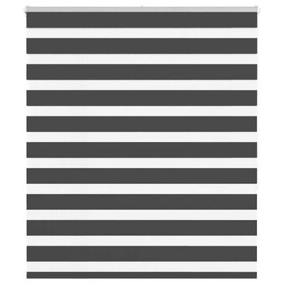 vidaXL Zebra roleta čierna 135x150 cm šírka látky 130,9cm polyester