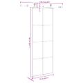 vidaXL Posuvné dvere s kovaním 76x205 cm ESG sklo a hliník