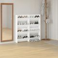 vidaXL Nástenné skrinky na topánky 4 ks, biele 60x18x60 cm