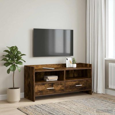 vidaXL TV skrinka 100 x 33 x 47 cm Dymový dub Kompozitné drevo