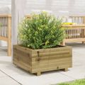 vidaXL Záhradný kvetináč 50x50x26,5 cm impregnovaná borovica