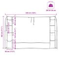 vidaXL Závesný organizér na stan Sivá a modrá 320 x 182 cm oxford