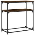 vidaXL Konzolový stolík dymový dub 75x35,5x75 cm kompozitné drevo