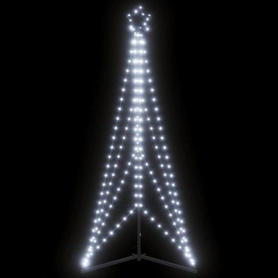 vidaXL LED vianočný stromček 363 LED studená biela 182 cm