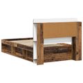 vidaXL Rám postele so skladom Staré drevo 90 x 200 cm Kompozitné drevo