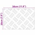 vidaXL Schodový rošt 4 ks 30 x 20 cm Strieborná Hliník Obdĺžnikový