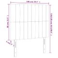 vidaXL Čelo postele s LED zelené 100x5x118/128 cm látka