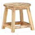 vidaXL Ručne maľovaná stolička 38x38x35 cm masívne mangovníkové drevo