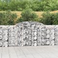 vidaXL Oblúkové gabiónové koše 3ks 300x30x100/120cm pozinkované železo