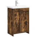 vidaXL Sada kúpeľňového nábytku Dymový dub 61 x 40 x 84,5 cm