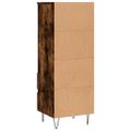 vidaXL Vysoká skrinka dymový dub 40x36x110 cm spracované drevo