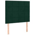 vidaXL Posteľný rám boxsping matrac a LED tmavozelený 80x200 cm zamat