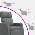 vidaXL Masážne relaxačné kreslo Sivá Umelá koža