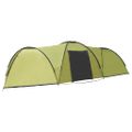 vidaXL Kempingový iglu stan 650x240x190 cm pre 8 osôb, zelený