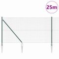 vidaXL Zváraný drôtový plot s hrotmi 25 x 1 m Oceľ s PVC povrchom