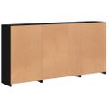 vidaXL Komoda s LED svetlami čierna 202x37x100 cm