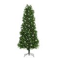 vidaXL Vianočný stromček s 300 LED-i so stojanom Zelená 240 cm PE