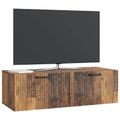 vidaXL Nástenná TV skrinka Staré drevo 98 x 41 x 30 cm