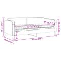 vidaXL Denná posteľ s matracom krémová 80x200 cm látka